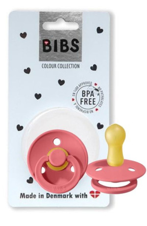 Bibs Smoczek Uspokajający Hevea 6+ Coral M