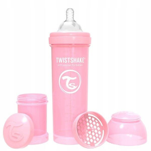 Twistshake Butelka Antykolkowa 330ml 4m+ Róż