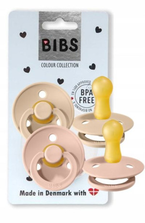 Bibs Smoczek 6+ Kauczuk 2pak Vanilla & Blush M