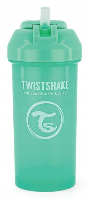 Twistshake Kubek Niekapek Ze Słomką 360ml Zielony