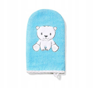 BABYONO Myjka BAMBUSOWA Rękawica Kąpieli BLUE 347