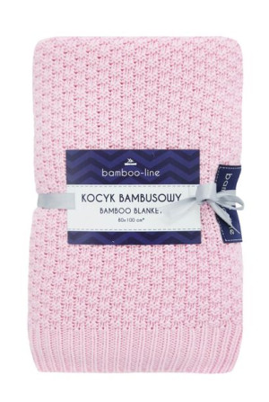 Texpol Bawełniano Bambusowy Koc 80x100 Różowy