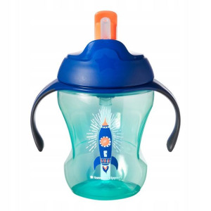 Tommee Tippee Kubek Niekapek Ze Słomką 230ml Blue
