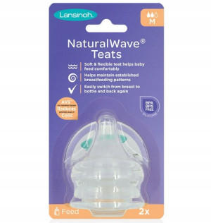 Lansinoh Smoczek Naturalwave Średni Przepływ 2szt