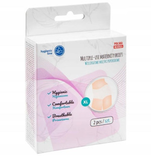 Akuku Majtki Poporodowe Wielorazowe Siatka 2szt Xl