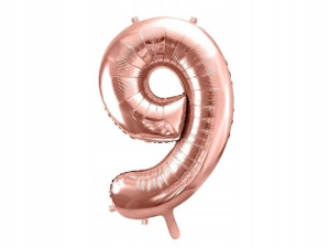 Balon foliowy 9 86cm różowe złoto
