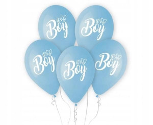 Balony premium hel It's a Boy 33cm 5szt