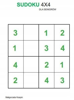 Sudoku 4x4 Czas Seniora