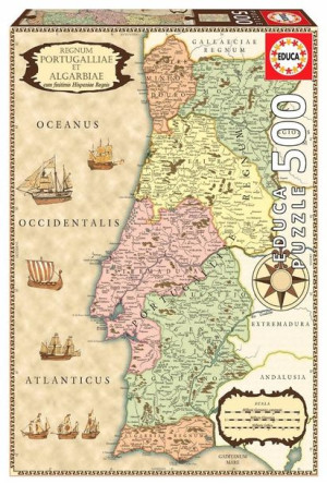 Puzzle 500 Mapa Portugalii z 1710 roku G3