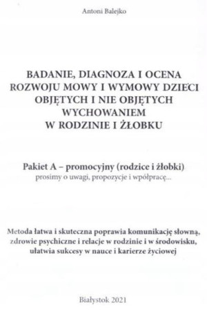 Badanie mowy pakiet A - promoc. rodzice i żłobki..