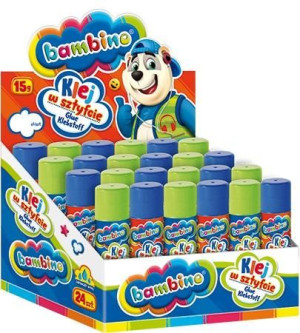 Klej w sztyfcie15g (24szt) BAMBINO ST-MAJEWSKI