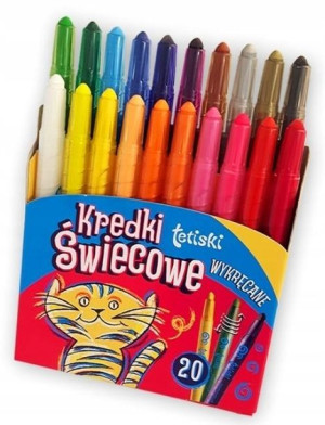 Kredki tetiski świecowe wykręcane 20 kol. KT010-AE