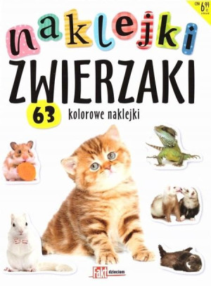 Naklejki zwierzaki. 63 kolorowe naklejki