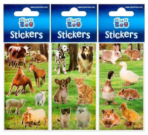 Naklejki Sticker BOO silver zwierzęta mix