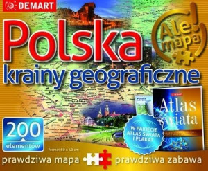 Puzzle: Polska-krainy geograficzne+atlas