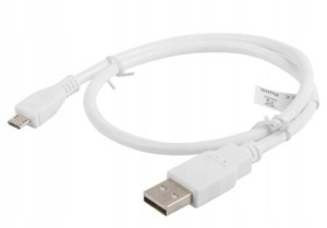 Kabel Usb Micro(m)->usb-a(m) 2.0 0.5m Biały