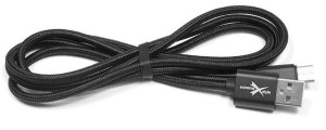 Extreme Czarny Pleciony Przewód USB na TYP-C 120cm
