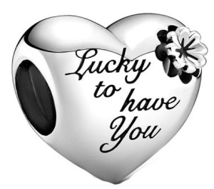 Charms Srebro - Lucky to have You Mom