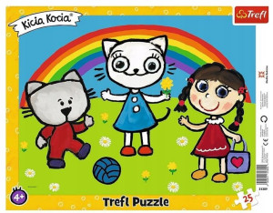 Puzzle ramkowe 25 Pogodny dzień Kici Koci TREFL