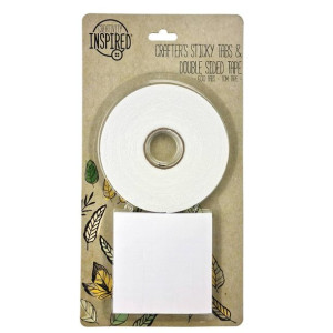 Dwustronna taśma montażowa scrapbooking handmade biała + podklejki
