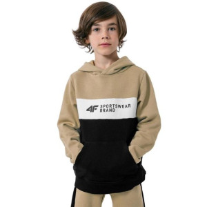 Bluza dla chłopca 4f jasny brąz hjz22 jblm003 82s