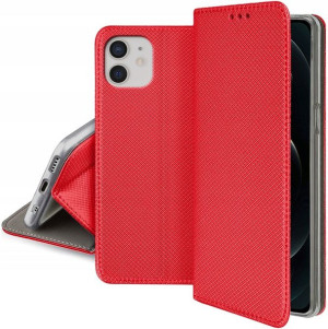 Etui z klapką iPhone 12 Mini czerwony