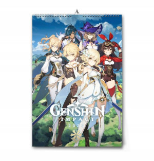 Kalendarz Genshin Impact 2023 Mondstadt A4 anime
