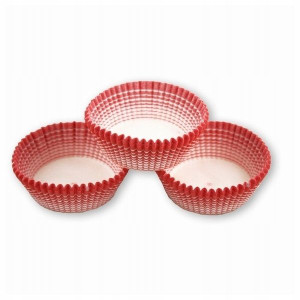 FOREMKI PAPILOTKI 50x25mm biało-czerwone 100 szt