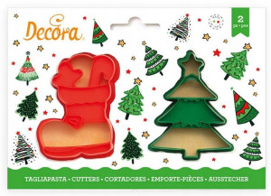 Foremki Plastikowe but i choinka 2szt. Decora