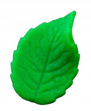 OZDOBNE LIŚCIE CUKROWE 4 cm zielone 10szt