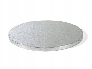 PODKŁAD POD TORT SREBRNY GRUBY 10mm  30 cm Modecor