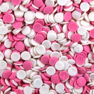 POSYPKA CUKROWA CONFETTI różowo-białe - 20g