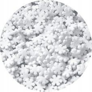 Posypka Cukrowa Płatki Śnieżynki Białe 10mm - 25g