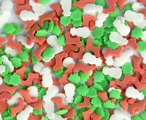 POSYPKA CUKROWA ŚWIĘTA MIX choinka bałwan but 50g