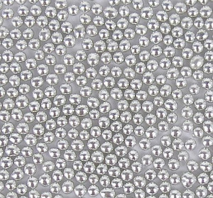POSYPKA PEREŁKI CUKROWE BŁYSZCZĄCE srebrne 5mm 25g