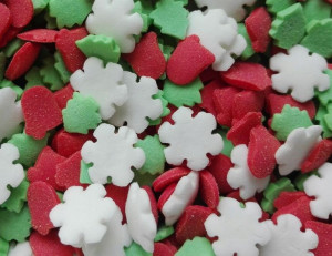 POSYPKA ŚWIĘTA MIX choinka śnieżynka dzwonek 50g