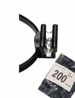 Opaski kablowe zaciskowe trytki 200szt. mocowanie