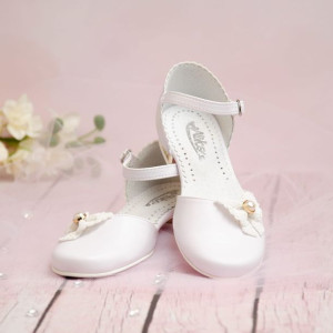 Buty komunijne dziewczęce KBD-675 - Rozmiar: 32 - długość wkładki 21,2 cm