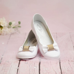 Buty komunijne dziewczęce KBD-801 - Rozmiar: 34 - długość wkładki 22,6 cm