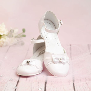 Buty komunijne dziewczęce KBD-702 - Rozmiar: 39 - długość wkładki 26,2 cm