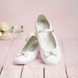 Buty komunijne dziewczęce KBD-901 - Rozmiar: 39 - długość wkładki 26,2 cm