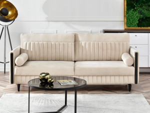 Nowoczesna Skandynawska Kanapa Do Salonu Z Funkcją Spania Sofa Malone Beż