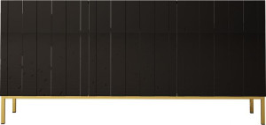 Komoda ELEGANTE 02 160x37cm czarny połysk MEG