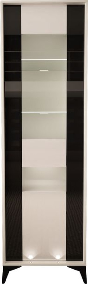 Witryna EVEL 01 61cm biały połysk + LED MEG