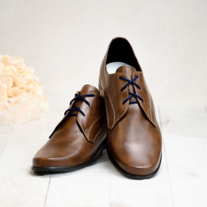 Buty komunijne chłopięce brązowe KBC-019 - Rozmiar: 30
