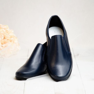 Buty komunijne chłopięce granatowe KBC-016 - Rozmiar: 35