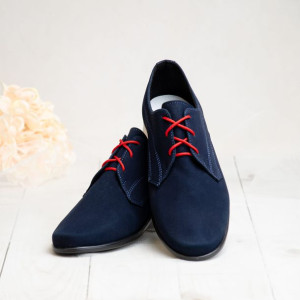 Buty komunijne chłopięce granatowe KBC-013 - Rozmiar: 34