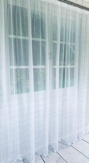 Firana 700x200 balkon, gipiura 8 cm dzwoneczek