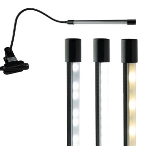 Lampka LED z klipsem czarna na biurko do paznokci