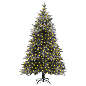Sztuczna choinka flokowana śniegiem, z LED, 240 cm, PVC&PE